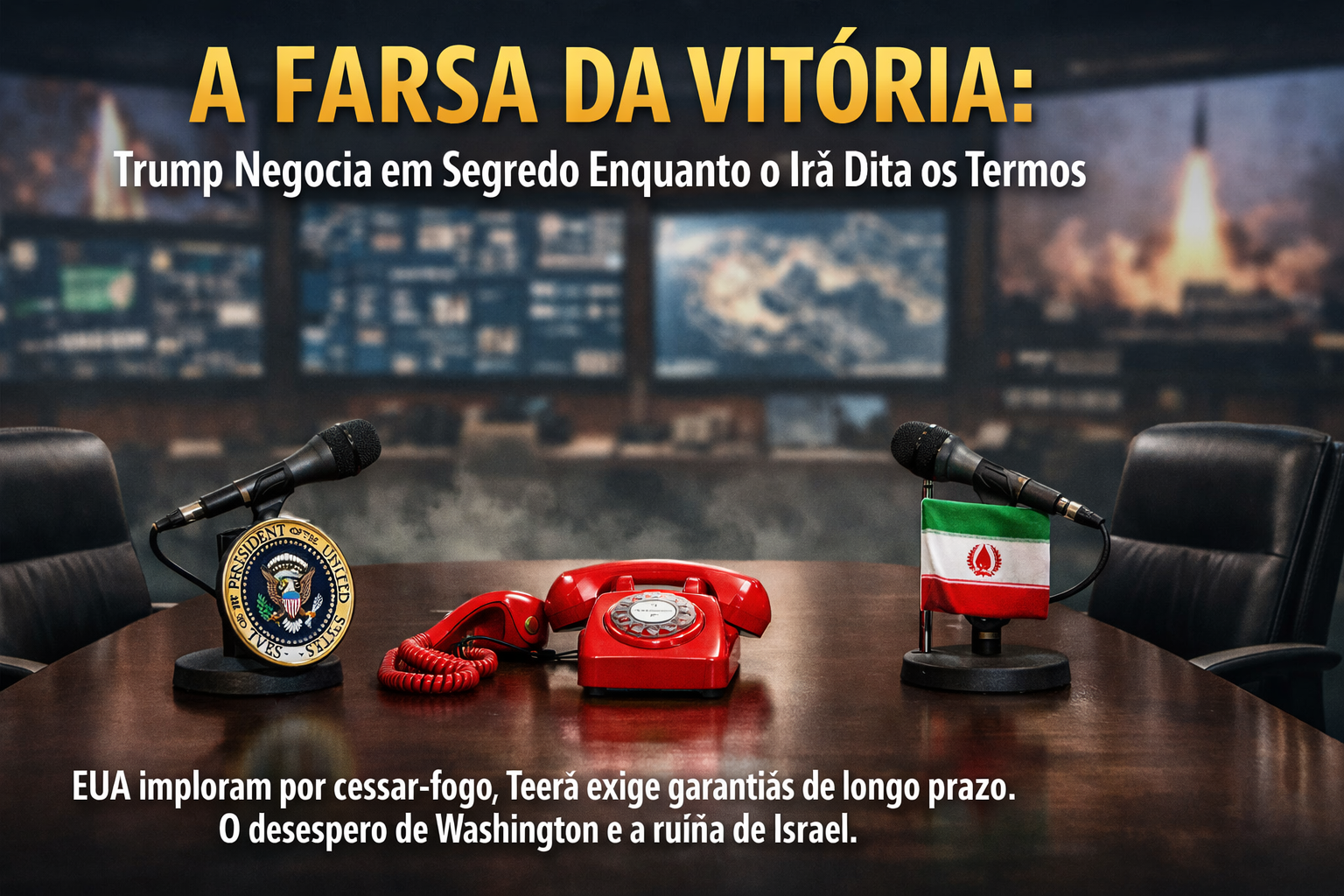 A FARSA DA VITÓRIA: Trump Negocia em Segredo Enquanto o Irã Dita os Termos
