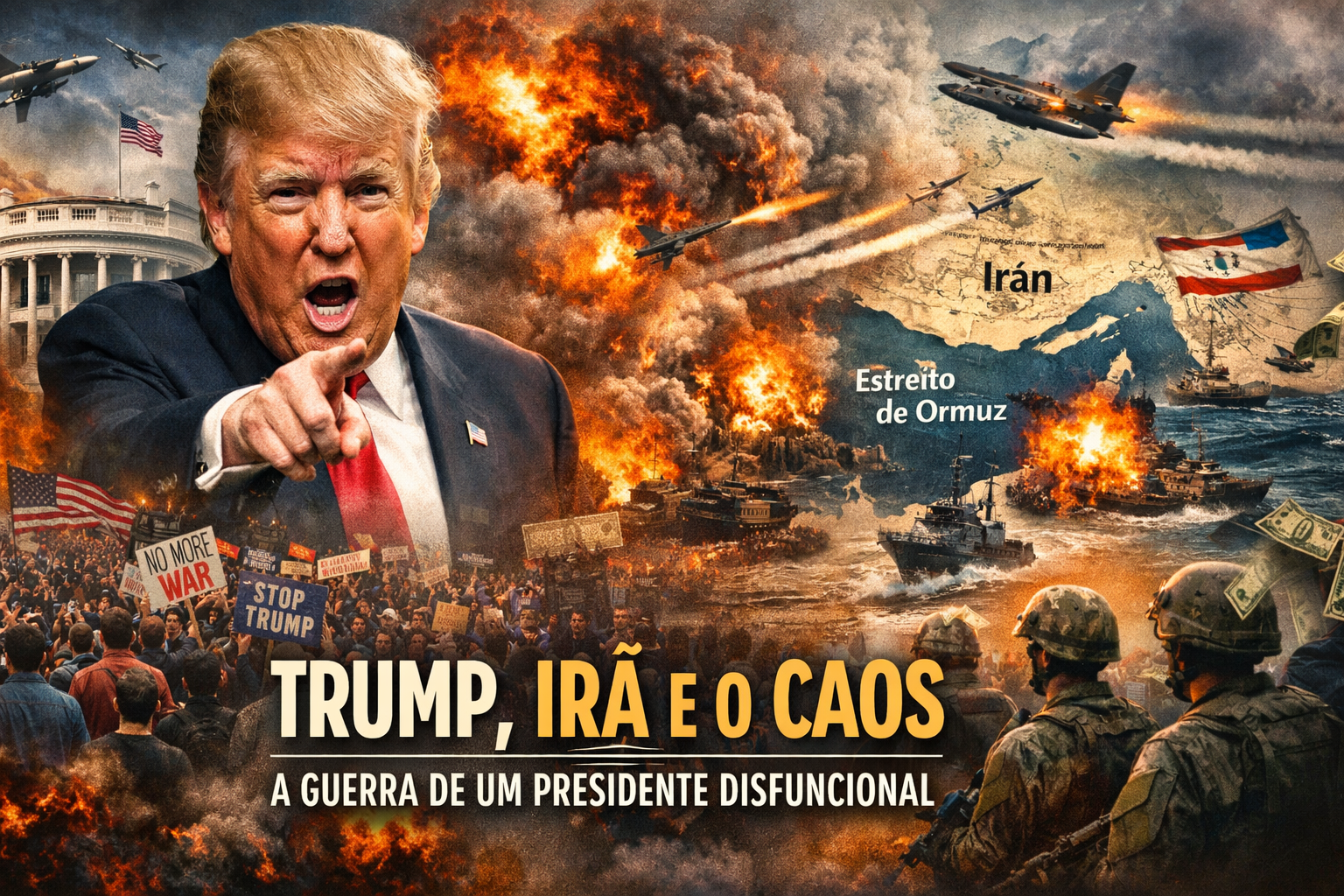 O Comandante do Caos: a Desordem Mundial e a Guerra de Escolha de um Presidente Entre a Mentira e o Delírio