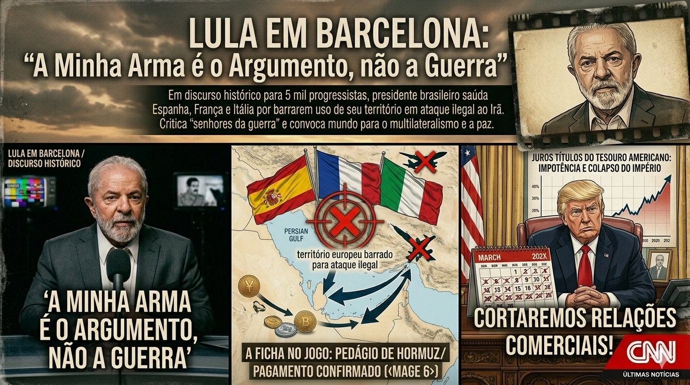 LULA EM BARCELONA: “A Minha Arma é o Argumento, não a Guerra”