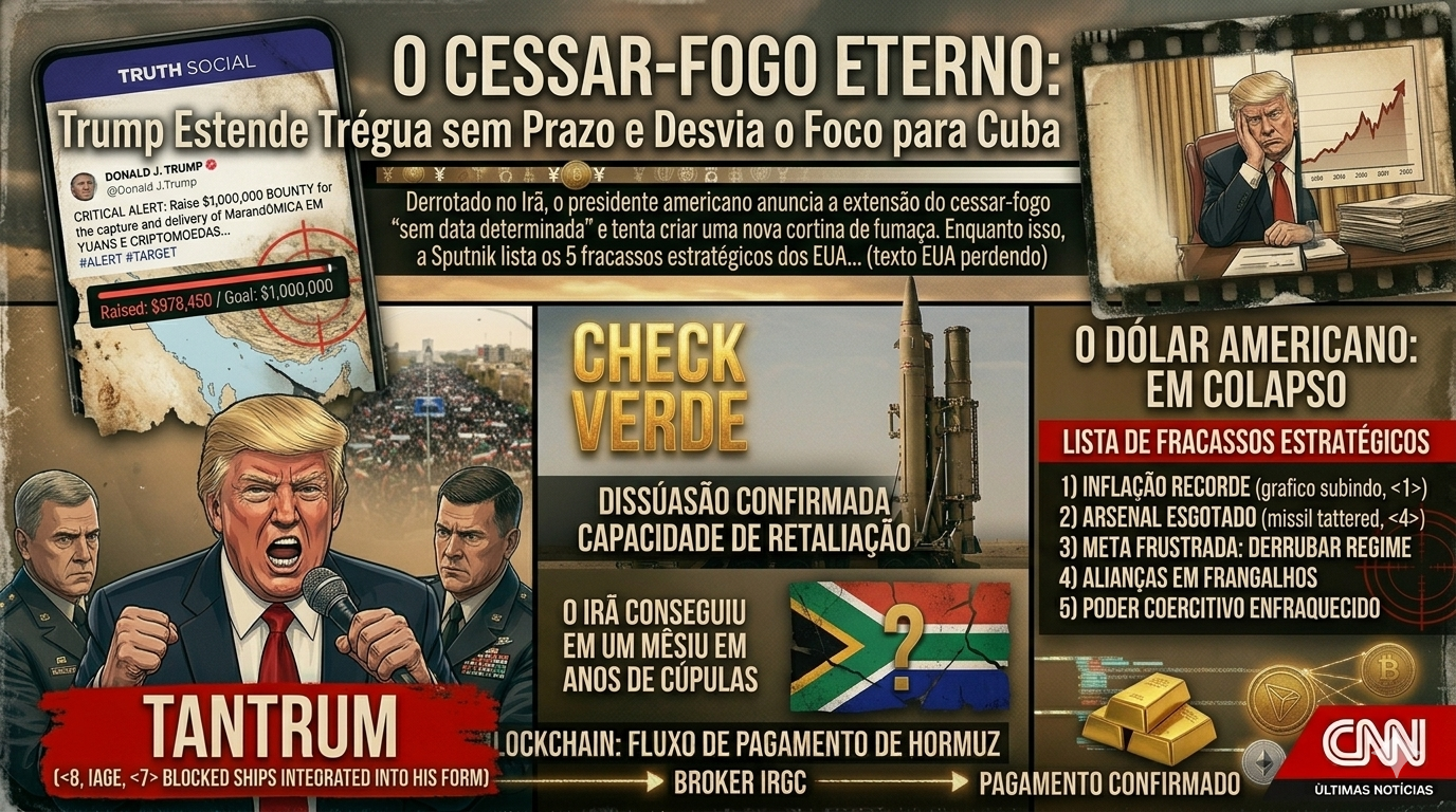 O CESSAR-FOGO ETERNO: Trump Estende Trégua sem Prazo e Desvia o Foco para Cuba