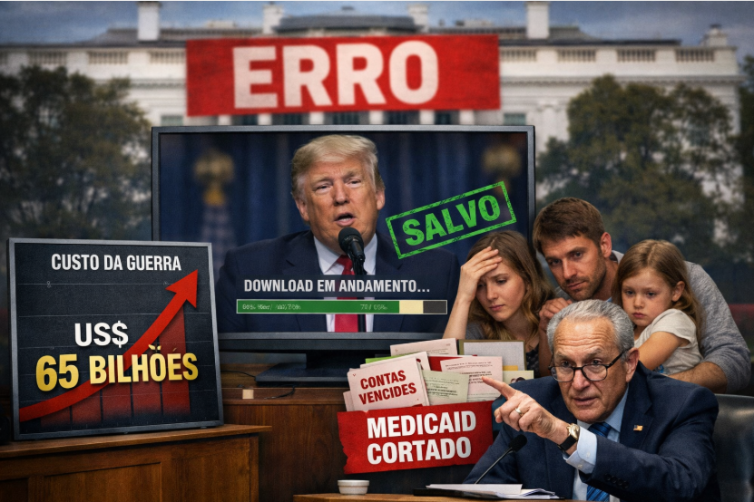 O “ACIDENTE” QUE EXPÔS A VERDADE: Dinheiro só Para a Guerra. Trump quer cortar Medicaid, Medicare e creches